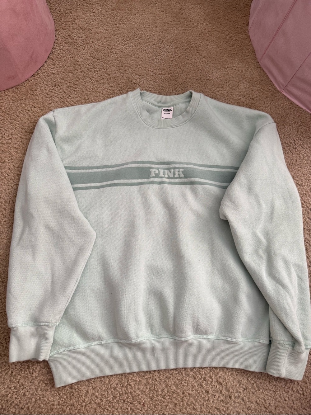 PINK Victoria's Secret Mint Green Crewneck Sweatshirt
